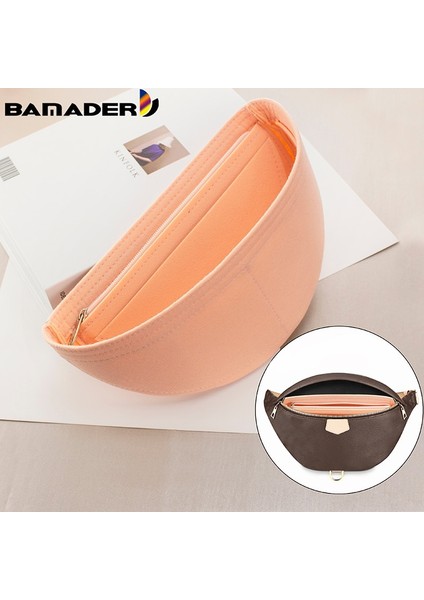 Pembe Tarzı Bamader Bumbag Bel Çantası Için Uygun Astar Çanta Kalınlaşmak Keçe Bez Seyahat Eklemek Kozmetik Çantası Kadın Makyaj Saklama Çantaları Organize Etmek (Yurt Dışından)