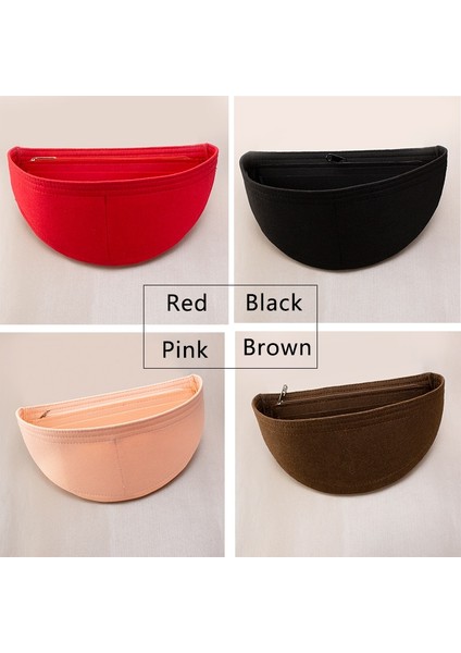 Pembe Tarzı Bamader Bumbag Bel Çantası Için Uygun Astar Çanta Kalınlaşmak Keçe Bez Seyahat Eklemek Kozmetik Çantası Kadın Makyaj Saklama Çantaları Organize Etmek (Yurt Dışından)