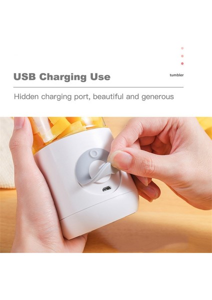 Beyaz Stil Wuxulı 6 Kesici Mini Taşınabilir Sıkacakları USB Elektrikli Mikser Meyve Smoothie Blender Makinesi Mutfak Robotu Maker Suyu Sıkacağı (Yurt Dışından)