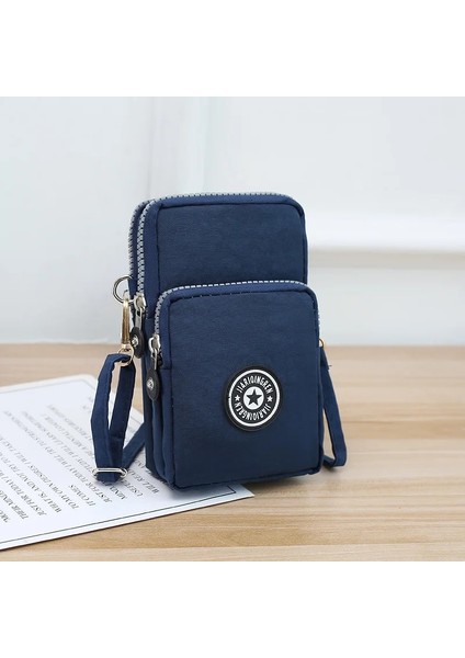 Lacivert Tarzı Yeni Spor Cüzdan Cep Telefonu Çantası Omuz Çantası Kılıfı Kemer Çanta Çanta Madeni Para Cüzdanı Retro Anahtarlık Küçük Para Çantası (Yurt Dışından) modelleri