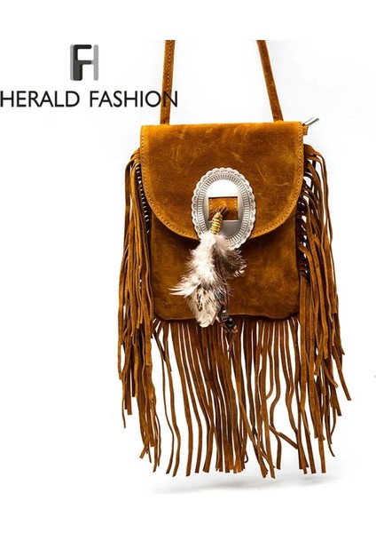 Siyah Stil 22X18X5CM Kadın Pu Deri Çanta Kadın Moda Omuz Çantaları Tasarımcı Crossbody Çanta Saçak Püskül Bayan Postacı Çantaları (Yurt Dışından) modelleri