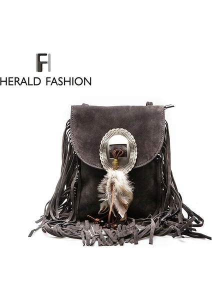 Siyah Stil 22X18X5CM Kadın Pu Deri Çanta Kadın Moda Omuz Çantaları Tasarımcı Crossbody Çanta Saçak Püskül Bayan Postacı Çantaları (Yurt Dışından) indirimleri