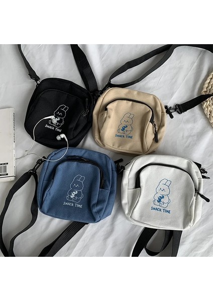Bej Tarzı 18X22CM Sevimli Tavşan Tuval Kadın Küçük Crossbody Çanta Rahat Öğrenci Kız Postacı Çantaları Vintage Bayanlar Telefon Çanta Çanta Omuz Çantası (Yurt Dışından) fiyatları