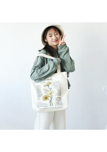 No.2 Tarzı Retro Edebi Kanvas Çanta Kadın Omuz Çantası Moda Pamuk Mektup Alışveriş Shopper Bayanlar El Çantaları Wome Için Bez Çantalar (Yurt Dışından)