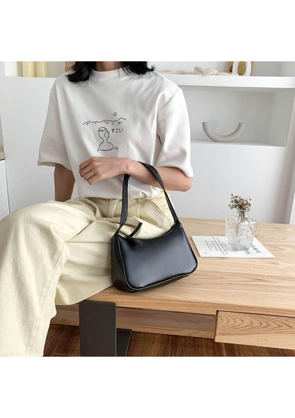 Koyu Haki Stili Retro Kadın Çantaları Rendy Vintage Omuz Çanta Kadın Küçük Koltukaltı Çantaları Rahat Retro Mini Crossbody Çantaları (Yurt Dışından) modelleri