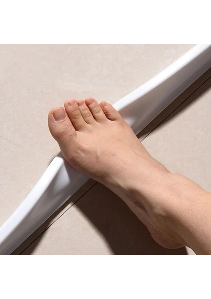 Gri Stil 1 Milyon 50MM Yükseklik Banyo Su Durdurucu Engelleyici Duş Barajı Kaymaz Kuru ve Islak Ayırma Taşkın Bariyeri Kapı Alt Sızdırmazlık Şeridi (Yurt Dışından)