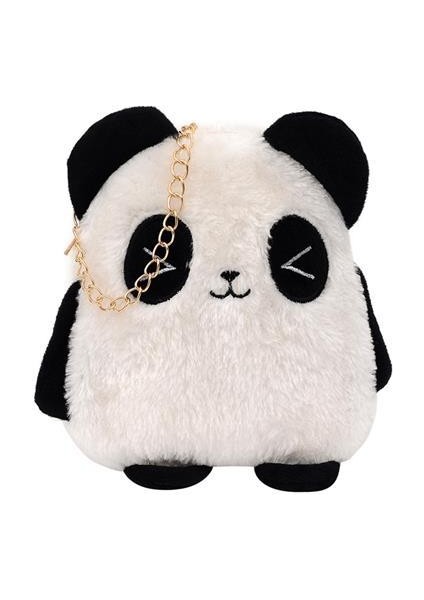 No.1 Tarzı Kız Sonbahar ve Kış Yeni Trendy Vahşi Panda Sevimli Karikatür Peluş Crossbody Omuz Çantası Çok Işlevli Mochila Mujer Bolsa (Yurt Dışından)
