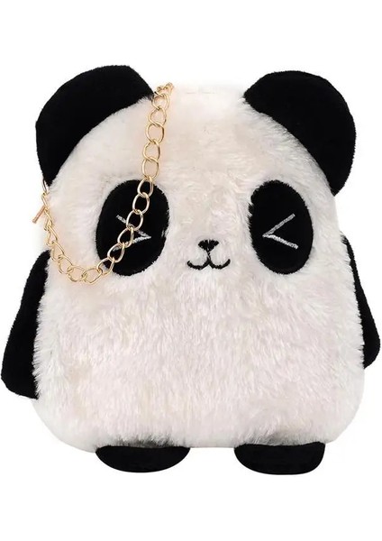 No.1 Tarzı Kız Sonbahar ve Kış Yeni Trendy Vahşi Panda Sevimli Karikatür Peluş Crossbody Omuz Çantası Çok Işlevli Mochila Mujer Bolsa (Yurt Dışından) indirimleri