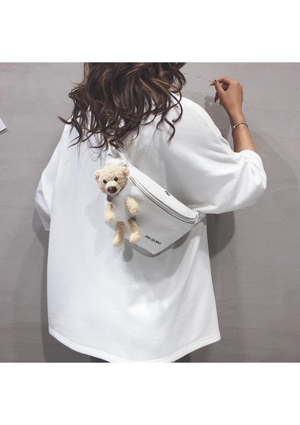 Beyaz 1 Stil Moda Kadın Bel Çantası Yeni Yaz Messenger Omuz Kanvas Çanta Çok Fonksiyonlu Göğüs Çantası Tüm Maç Mochila Mujer (Yurt Dışından) indirimleri