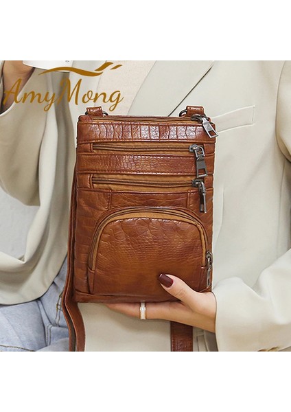 Şerit Tarzı Çok Cepler Günlük Omuz Çantaları Kadın Retro Flap Çanta Çanta Çanta Kadın Crossbody Çanta Moda Lüks Ana Kesesi Bolsos (Yurt Dışından) fırsatları