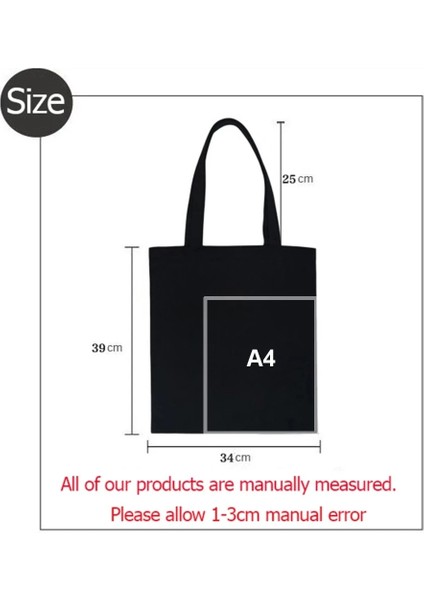 G2189-TBBK-M Stili Zambak Mektup Baskı Kadın Alışveriş Çantası Kadın Kanvas Kumaş Omuz Çantası Eko Depolama Rahat Çanta Yeniden Kullanılabilir Katlanabilir Moda Kılıf (Yurt Dışından) indirimleri