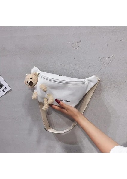 Siyah 1 Stil Moda Kadın Bel Çantası Yeni Yaz Messenger Omuz Kanvas Çanta Çok Fonksiyonlu Göğüs Çantası Tüm Maç Mochila Mujer (Yurt Dışından) fırsatları