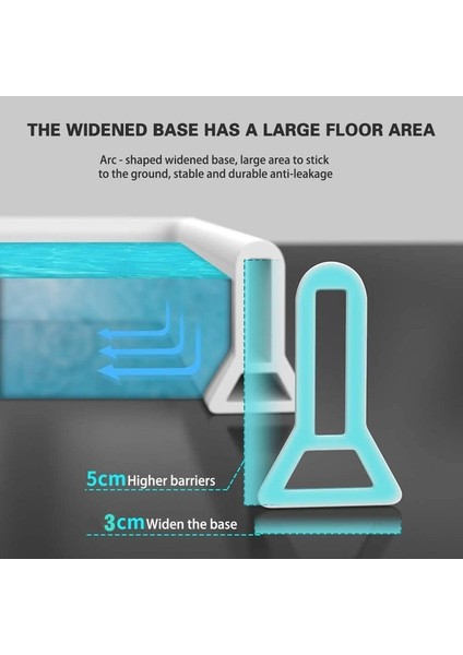 Siyah Stil 100CM Yüksek Silikonlu Banyo Su Durdurucu Engelleyici Duş Barajı Kaymaz Kuru ve Islak Ayırma Taşkın Bariyeri Kapı Alt Sızdırmazlık Şeridi (Yurt Dışından) fırsatları