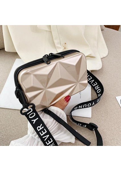 Altın Tarzı Wome Için Lüks El Çantaları Yeni Bavul Şekli Tote Moda Mini Bagaj Çantası Kadın Ed Trend Ünlü Debriyaj Kutusu Çanta (Yurt Dışından)