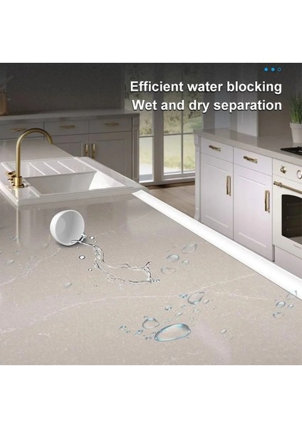 Stili Temizle 80CM Su Durdurucu Tezgah Su Tutma Şeridi Bükülebilir Banyo Çamaşır Makinesi Eşik Su Duş Barajı Bariyer Mutfak (Yurt Dışından) modelleri