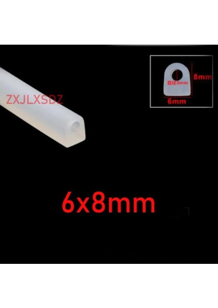 6X8MM Stili D Tipi Yarım Daire Biçimli Içi Boş Silikon Kauçuk Kapı Pencere Contası Sızdırmazlık Weatherstrip Banyo Su Tutma Şeridi (Yurt Dışından)