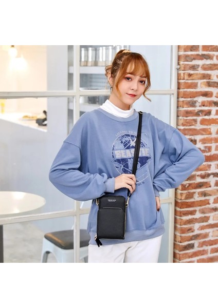 Stil-1 Koyu Mavi Stil Yeni Kadın Pu Deri Omuz Çantaları Kadın Büyük Kapasiteli Crossbody Çanta Kızlar Çok Fonksiyonlu Çanta Telefon Çanta (Yurt Dışından) indirimleri
