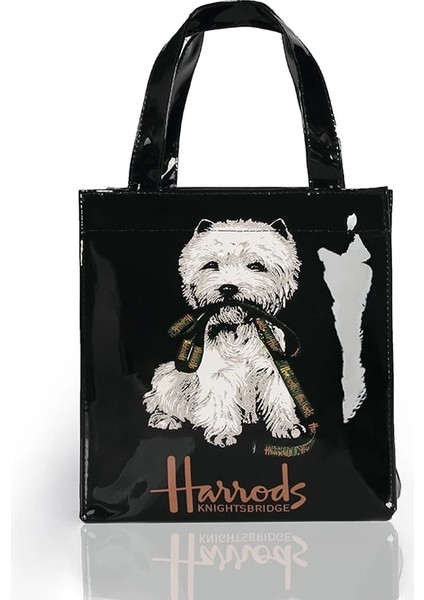 Kırmızı Stil Londra Tarzı Pvc Yeniden Kullanılabilir Alışveriş Çantası Kadın Çantası Çevre Dostu Çiçek Alışveriş Çantası Su Geçirmez Bez Çanta Öğle Yemeği Bez Omuz Çantası (Yurt Dışından)