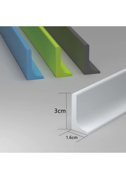 Net Stil 1.5 Milyon Duş Için Silikon Su Bariyeri Banyo Dry&wet Ayırma Sızdırmazlık Şeridi Taşkın Durdurucu Kauçuk Baraj Engelleyici Mutfak Aksesuarları (Yurt Dışından)