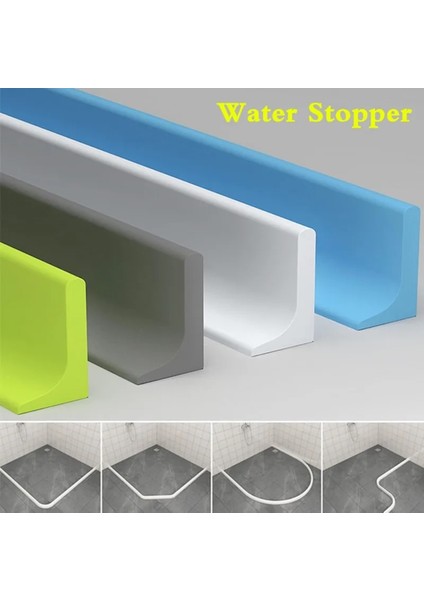 Net Stil 1.5 Milyon Duş Için Silikon Su Bariyeri Banyo Dry&wet Ayırma Sızdırmazlık Şeridi Taşkın Durdurucu Kauçuk Baraj Engelleyici Mutfak Aksesuarları (Yurt Dışından)