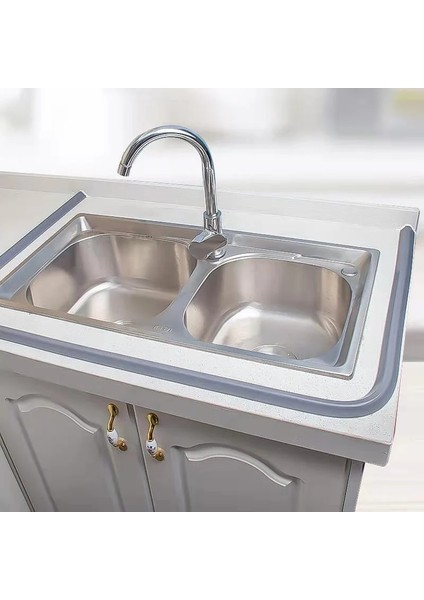 Şeffaf Stil 50CM 2m Silikon Su Durdurucu Tutma Şeridi Mutfak Banyo Duş Sel Bariyeri Kuru ve Islak Ayırma Kapısı Alt Sızdırmazlık Şeridi (Yurt Dışından)