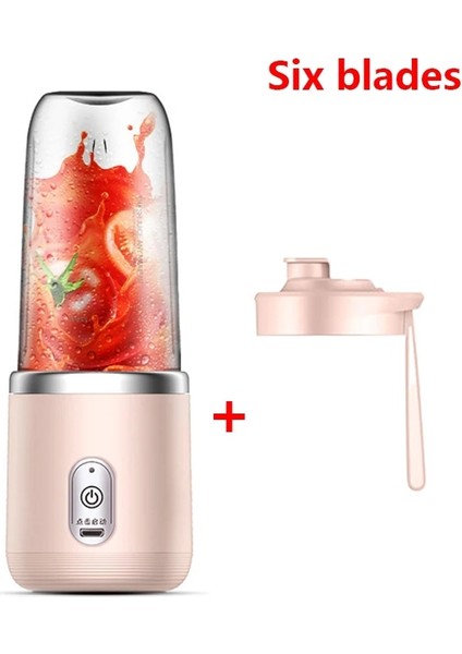 Gösterilen Stil Olarak Taşınabilir Blender 400ML Mini Elektrikli Meyve Sıkacağı USB Şarj Limon Portakal Meyve Suyu Kupası Smoothie Blender Makinesi (Yurt Dışından)