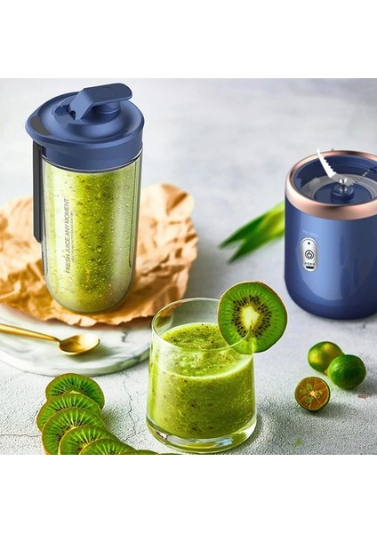 Gösterilen Stil Olarak Taşınabilir Blender 400ML Mini Elektrikli Meyve Sıkacağı USB Şarj Limon Portakal Meyve Suyu Kupası Smoothie Blender Makinesi (Yurt Dışından)