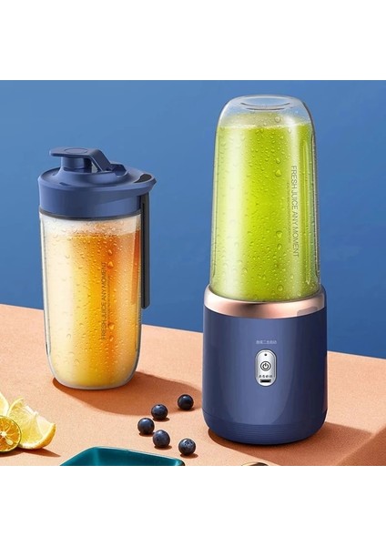 Gösterilen Stil Olarak Taşınabilir Blender 400ML Mini Elektrikli Meyve Sıkacağı USB Şarj Limon Portakal Meyve Suyu Kupası Smoothie Blender Makinesi (Yurt Dışından)