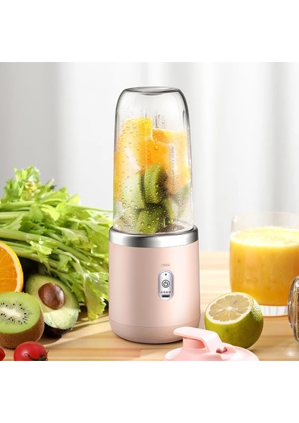 Gösterilen Stil Olarak Taşınabilir Blender 400ML Mini Elektrikli Meyve Sıkacağı USB Şarj Limon Portakal Meyve Suyu Kupası Smoothie Blender Makinesi (Yurt Dışından)