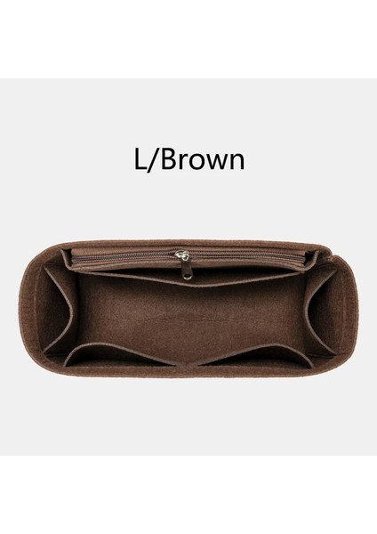 L Brown Style Bamader Kadın Çantaları Uyar Çantaları Keçe Keçe Seyahat Taşınabilir Organizatör Kozmetik Çantası Kız Depolama Tuvalet Astar Çantaları (Yurt Dışından)