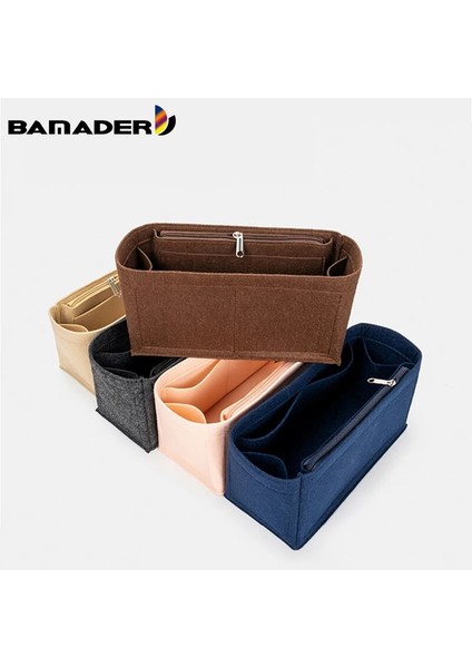 L Brown Style Bamader Kadın Çantaları Uyar Çantaları Keçe Keçe Seyahat Taşınabilir Organizatör Kozmetik Çantası Kız Depolama Tuvalet Astar Çantaları (Yurt Dışından)