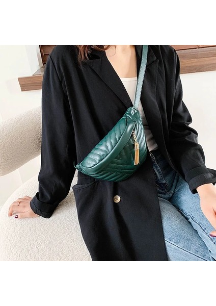 Yeşil Stil Moda Kadın Messenger Kemer Çanta Paketi Deri Bel Çantaları Kız Seyahat Küçük Fanny Göğüs Paketi Bolsas Bayanlar Kalıpçı Çanta (Yurt Dışından)