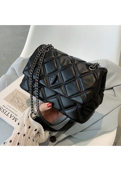 Mavi Stil 24CMX15CMX11.5CM Embroidery Thread Small Pu Leather Crossbody Bags For Womet Women's Luxury Ed Trending Chain Shoulder Handbags (Yurt Dışından) fiyatları
