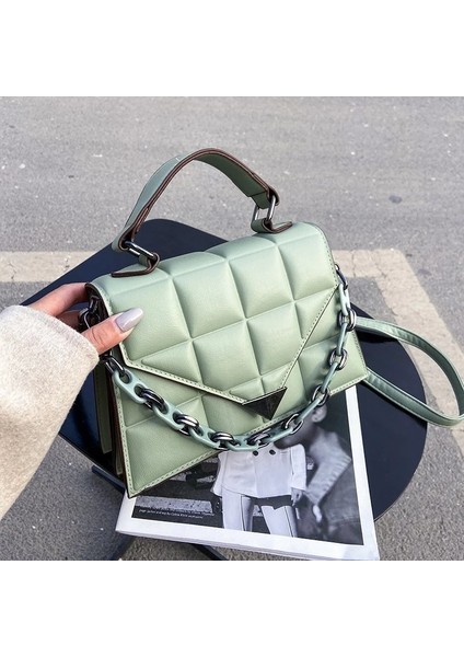 Bordo Tarzı Kadın Küçük Kare Çanta Tote Moda Yeni Pu Deri Kadın Çanta Kadın Tote Için Katı Lingge Omuz Crossbody Çanta (Yurt Dışından) fiyatları
