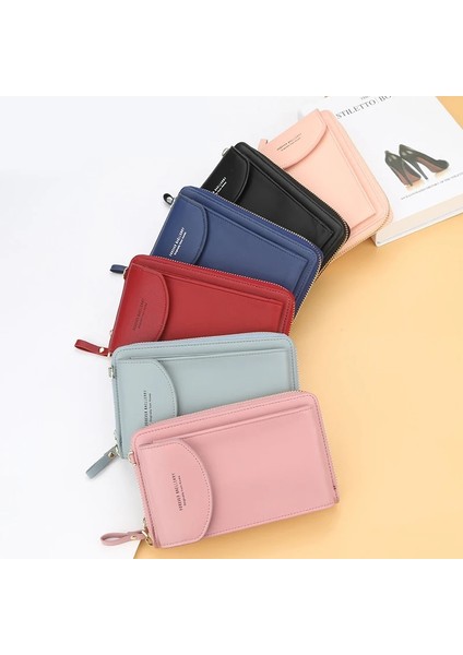 Koyu Haki Stili Kadın Çanta Ünlü Pu Deri Crossbody Çanta Telefon Çanta Kart Sahipleri Büyük Kapasiteli Omuz Çantaları Flap (Yurt Dışından) fırsatları