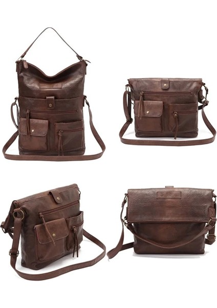Siyah Stil 27CM7CM42CM Kadın Büyük Kapasiteli Çantalar Pu Leahter Kızlar Için Omuz Çantaları Kadın Yüksek Li Günlük Paket Lades' Alışveriş Crossbody Çanta (Yurt Dışından)