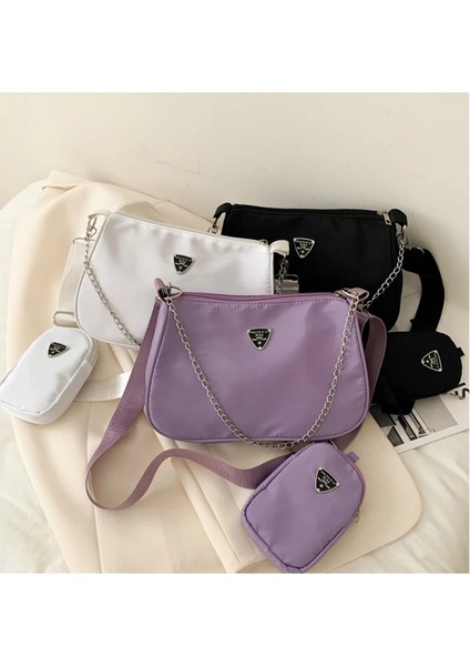 Siyah Stil 26X8X17 cm 2021 Yeni Retro Kadın Crossbody Çanta Tarzı Hilal Zincir Koltukaltı Baget Omuz Çantaları Kadınlar Yüksek Li Kare Katı Çanta (Yurt Dışından) indirimleri