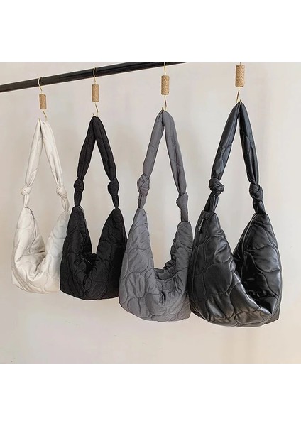 Pu Beyaz Bir Stil 57CMX31CMX11CM Kadınlar Için Bez Omuz Çantaları Moda Deri Kompozit Kadın Çantaları Trend Bayan Çantaları Büyük Kapasiteli Kadın Günlük Çanta (Yurt Dışından) modelleri