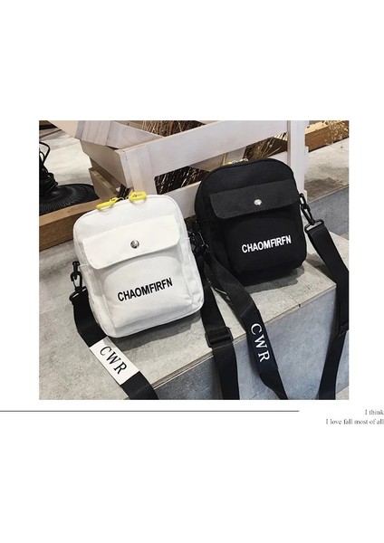Beyaz Stil Kadın Küçük Çantalar Kanvas Çantalar Kız Seyahat Öğrenci Omuz Çantaları Cep Telefonu Çantası Crossbody Çantaları (Yurt Dışından) modelleri