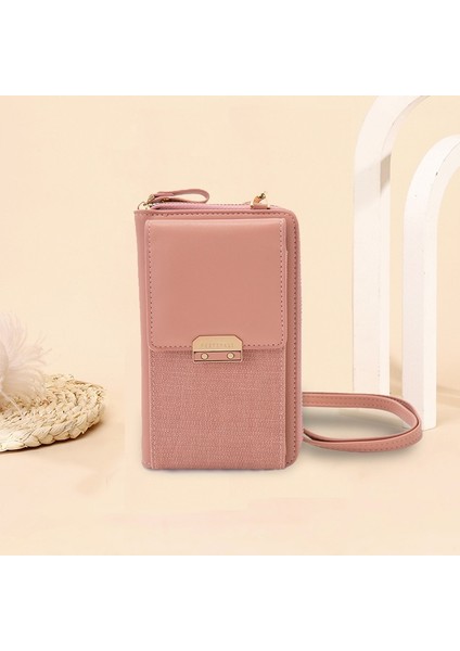 Koyu Pembe Tarzı Yeni Kadın Postacı Çantaları Lüks Pu Deri Çantalar Gezi Omuz Çantaları Telefon Cüzdanı Katı Küçük Crossbody Çanta Uzun Askı (Yurt Dışından)