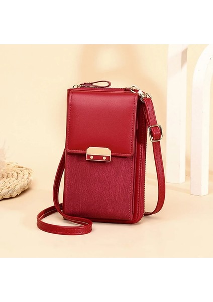 Koyu Pembe Tarzı Yeni Kadın Postacı Çantaları Lüks Pu Deri Çantalar Gezi Omuz Çantaları Telefon Cüzdanı Katı Küçük Crossbody Çanta Uzun Askı (Yurt Dışından) fiyatları