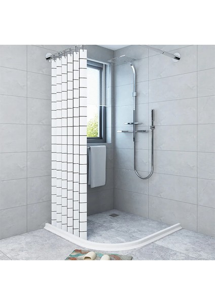 B Tipi Şeffaf Stil 1.5 Milyon Kendinden Yapışkanlı Banyo ve Mutfak Sızdırmazlık Su Durdurucu Engelleyici Kuru Islak Ayırma Taşkın Bariyeri Kauçuk Conta Baraj Silikon Şerit (Yurt Dışından)