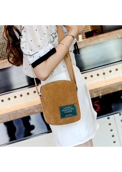 Kahverengi Tarzı Moda Kadın Crossbody Messenger Çanta Omuz Çantaları Bayanlar Için Rahat Çanta Wome Bolsos Mochilas Kadife Kahverengi (Yurt Dışından) fırsatları
