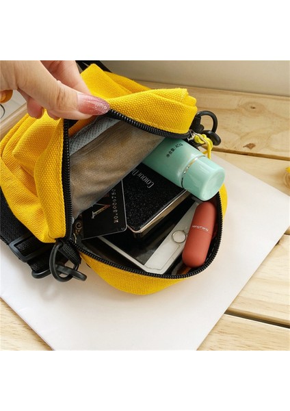 Sarı Stil Kadın Omuz Çantası Yaz Çantası Sevimli Papatya Çantası Rahat Tote Açık Kanvas Çanta Fermuar Postacı Çantaları Madeni Para Tutacağı Çanta (Yurt Dışından) indirimleri