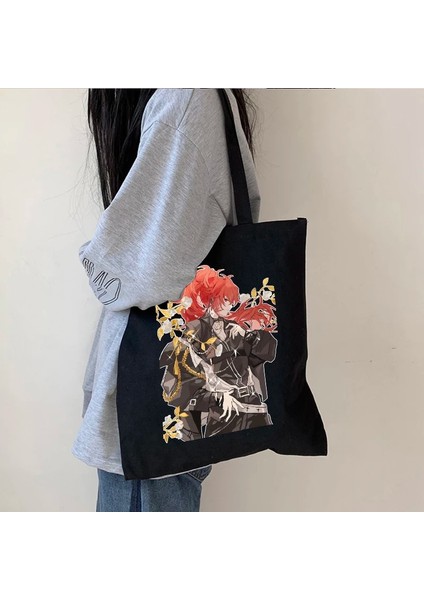 BAI06 Stili Kadın Çantası Ge Etkisi Karikatür Alışveriş Çantaları Moda Y2K Kanvas Çanta Japon Harajuku Büyük Kapasiteli Vintage Kadın Omuz Çantası (Yurt Dışından) indirimleri