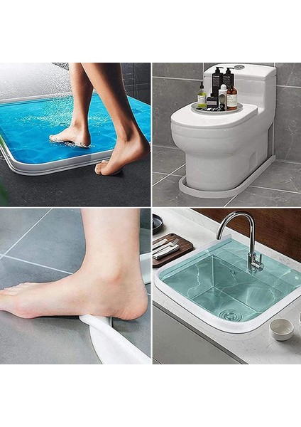 Siyah Stil Uzunluk 30CM Katlanabilir Silikon Banyo Su Tutma Şeridi Tuvalet Kuru Islak Ayırma Engelleyici Duş Eşik Barajı Sel Bariyeri (Yurt Dışından)