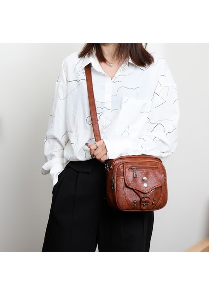 Siyah Stil 19CM6CM19CM Women Handbags Bags For Wome New Luxury Handbags Pu Leather Purses And Handbags Vintage Designer Bag Luxury Crossbody Bags (Yurt Dışından) fırsatları