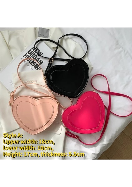 Ortaya Çıktı Tarzı Pu Deri Kadın Kalp Şeklinde Crossbody Çanta Lüks Tasarımcı Bayanlar Için Küçük Omuz Çantaları Kadın Akşam Debriyaj Çanta Çanta (Yurt Dışından) indirimleri