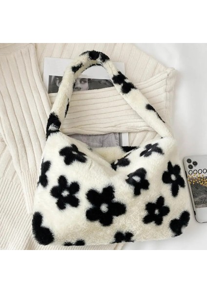 Bej Leopar B Stili 30X20X5CM 2021 Ins Moda Kadın Peluş Çiçek Desenli Omuz Çantaları Zarif Kadın Koltukaltı Çantaları Faux Kürk Çanta Kürklü Kabarık Bez Çantalar (Yurt Dışından) fiyatları