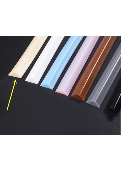 Krem Rengi Stili 40CM Duş Banyo Için Kendinden Yapışkanlı Su Durdurucu Bant Kuru ve Islak Ayırma Kauçuk Baraj Taşkın Bariyeri Silikon Kapı Alt Engelleyici (Yurt Dışından)